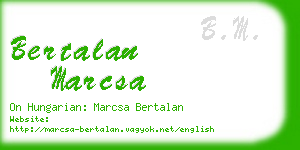 bertalan marcsa business card